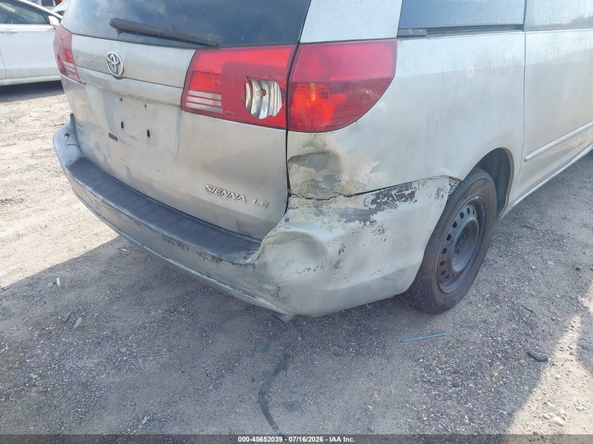 2004 Toyota Sienna VIN 5TDZA23CX4S021012 IAAI salvage auction — NORMAL WEAR, Clear (Florida), sold $325 on 2026-07-28 (photo 6)