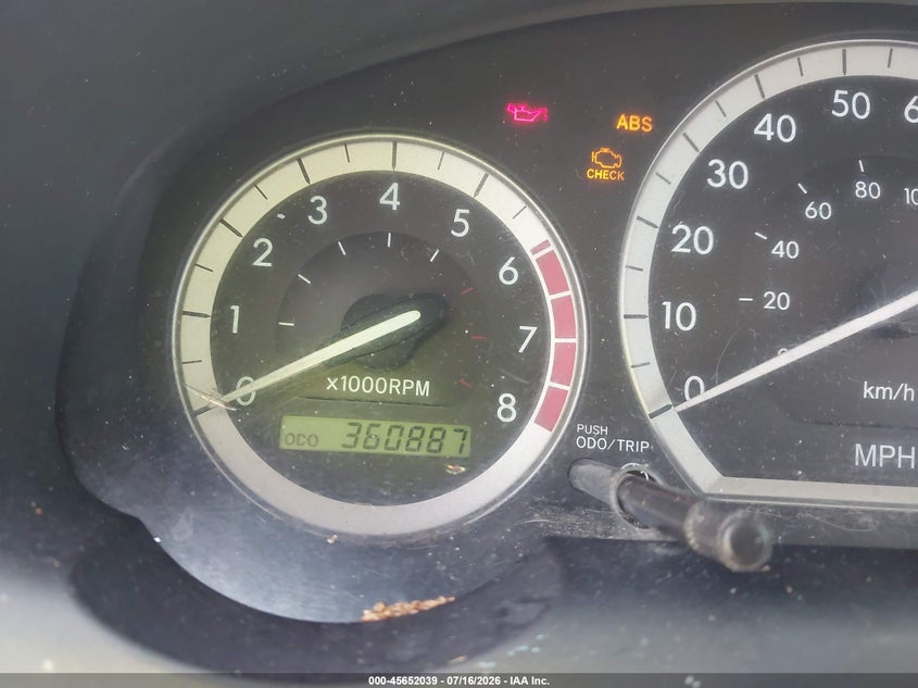 2004 Toyota Sienna VIN 5TDZA23CX4S021012 IAAI salvage auction — NORMAL WEAR, Clear (Florida), sold $325 on 2026-07-28 (photo 7)