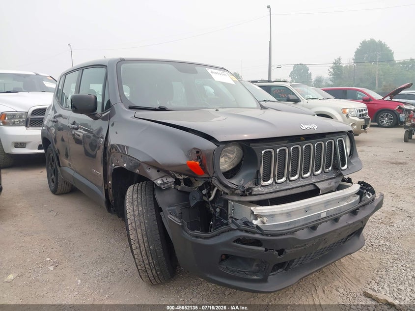 2017 Jeep Renegade VIN ZACCJAAB5HPE75584 IAAI salvage auction — FRONT END, Salvage (Ohio), sold $750 on 2026-08-11 (photo 1)