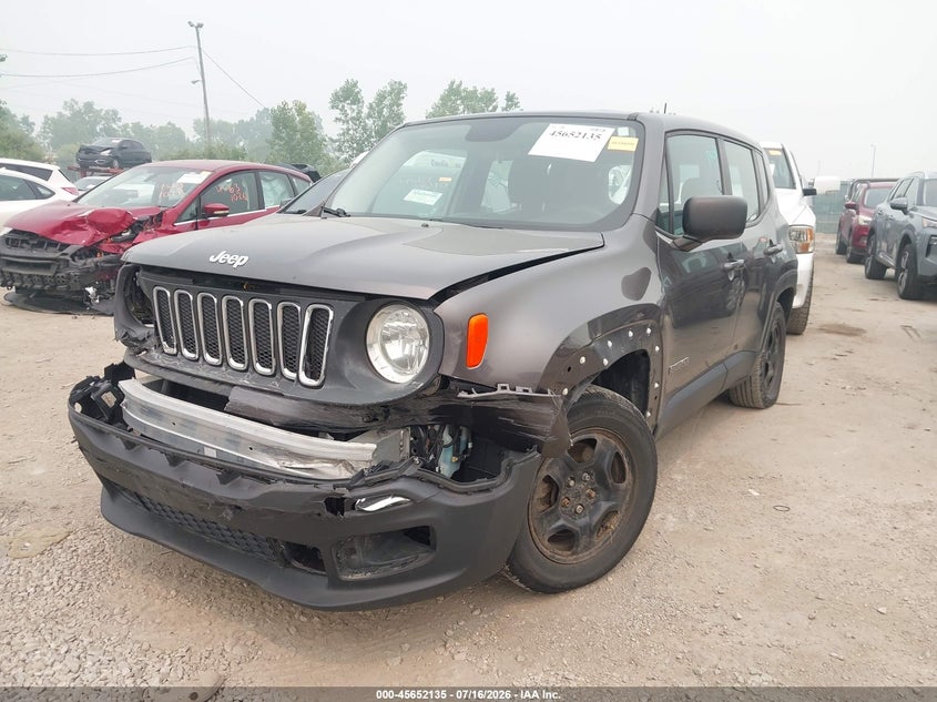 2017 Jeep Renegade VIN ZACCJAAB5HPE75584 IAAI salvage auction — FRONT END, Salvage (Ohio), sold $750 on 2026-08-11 (photo 2)
