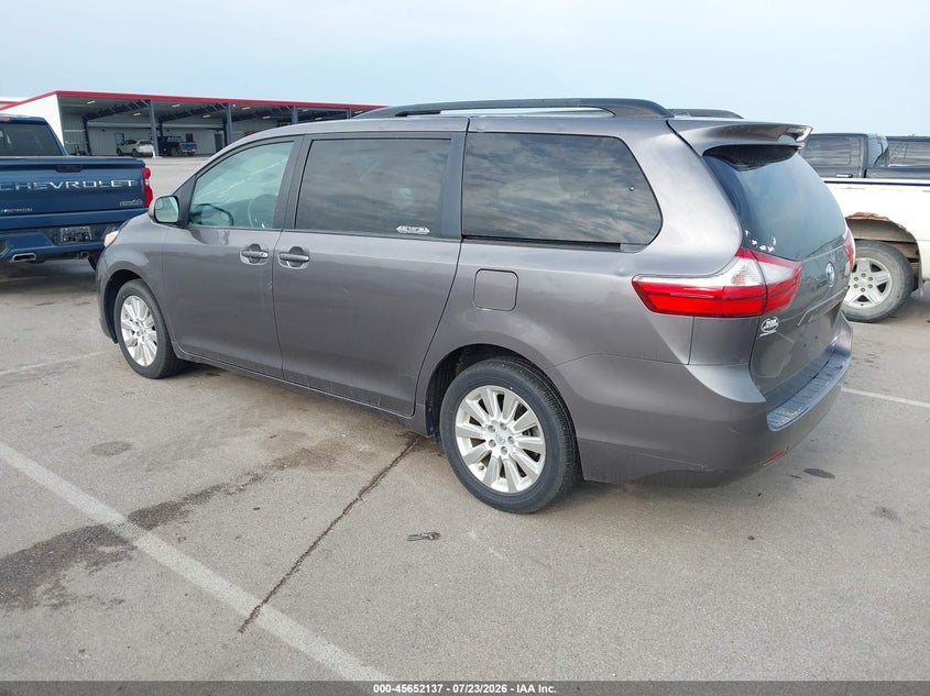 2015 Toyota Sienna VIN 5TDJK3DC6FS126339 IAAI salvage auction — HAIL, Salvage (Nebraska), sold $10,000 on 2026-08-20 (photo 3)