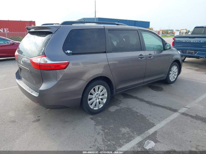 2015 Toyota Sienna VIN 5TDJK3DC6FS126339 IAAI salvage auction — HAIL, Salvage (Nebraska), sold $10,000 on 2026-08-20 (photo 4)