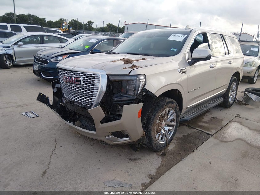 2023 Gmc Yukon VIN 1GKS2DKL2PR510491 IAAI salvage auction — FRONT & REAR, Wait Title, sold $23,000 on 2026-09-05 (photo 2)
