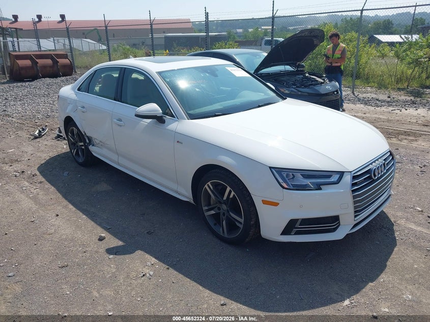 2018 Audi A4 VIN WAUENAF45JA060386 IAAI salvage auction — SIDE, Wait Title, sold $4,800 on 2026-08-02 (photo 1)