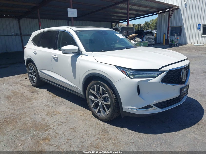 2022 Acura Mdx VIN 5J8YE1H49NL004315 IAAI salvage auction — LEFT FRONT, Salvage Title, sold $15,100 on 2026-08-20 (photo 1)