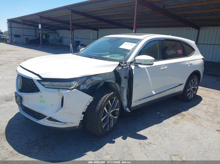 2022 Acura Mdx VIN 5J8YE1H49NL004315 IAAI salvage auction — LEFT FRONT, Salvage Title, sold $15,100 on 2026-08-20 (photo 2)