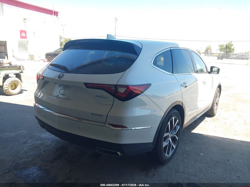 2022 Acura Mdx VIN 5J8YE1H49NL004315 IAAI salvage auction — LEFT FRONT, Salvage Title, sold $15,100 on 2026-08-20 (photo 4)