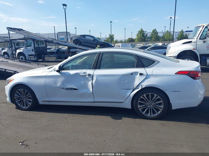 2015 Hyundai Genesis VIN KMHGN4JE1FU025813 IAAI salvage auction — SIDE, Salvage Title, sold $2,750 on 2026-10-08 (photo 6)