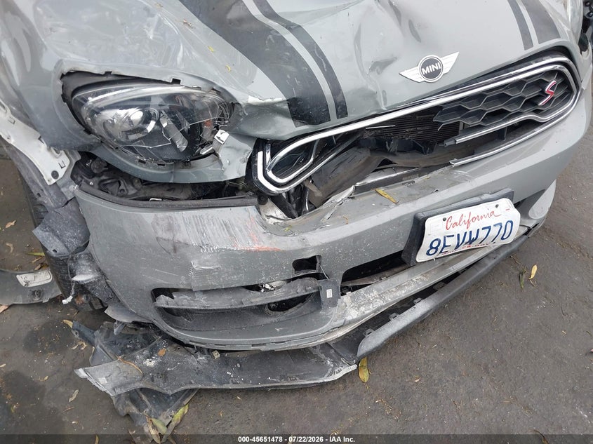 2018 Mini Countryman VIN WMZYT3C37J3E00125 IAAI salvage auction — FRONT END, Salvage Certificate (California), sold $1,450 on 2026-08-19 (photo 6)
