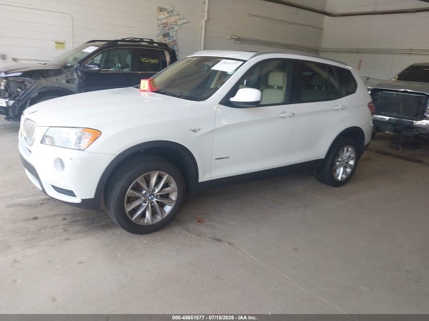 2014 BMW X3 VIN 5UXWX9C58E0D13565 IAAI salvage auction — RIGHT FRONT, Clear (Minnesota), sold $550 on 2026-07-29 (photo 2)