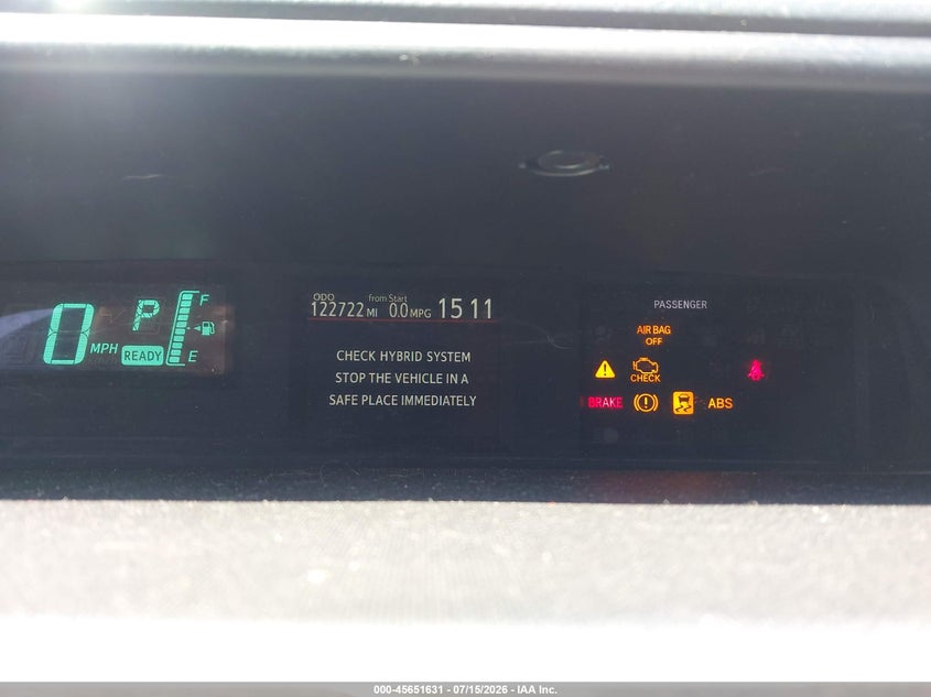 2012 Toyota Prius c VIN JTDKDTB35C1009426 IAAI salvage auction — NORMAL WEAR, Clear (New Mexico), sold $2,700 on 2026-07-20 (photo 7)