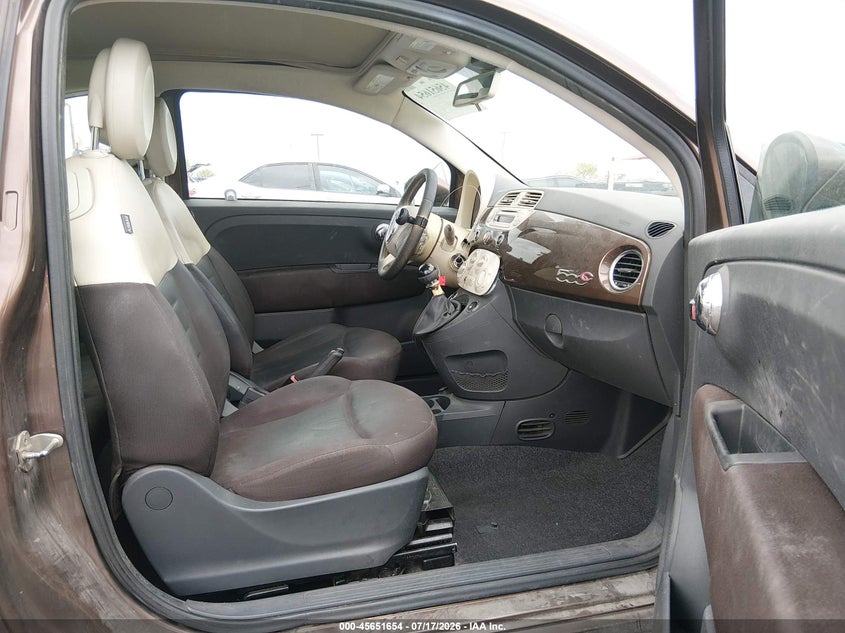 2012 Fiat 500 VIN 3C3CFFDR4CT186693 IAAI salvage auction — FRONT & REAR, Salvage (Nevada), sold $225 on 2026-07-31 (photo 5)