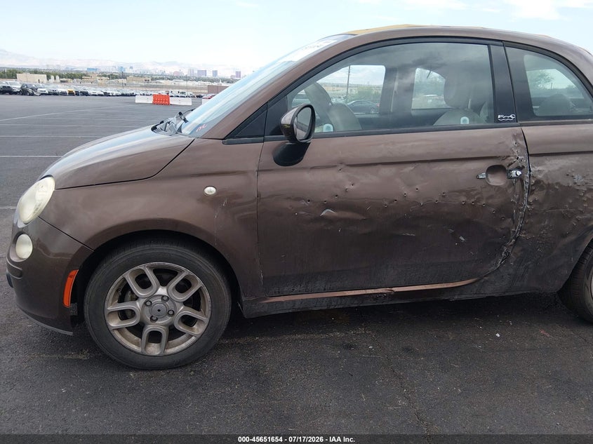 2012 Fiat 500 VIN 3C3CFFDR4CT186693 IAAI salvage auction — FRONT & REAR, Salvage (Nevada), sold $225 on 2026-07-31 (photo 6)