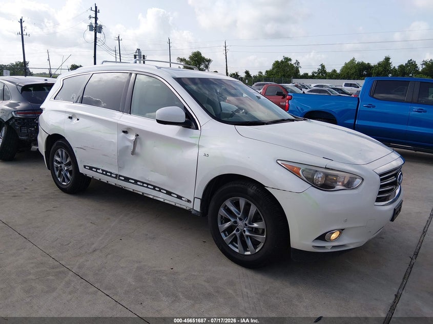 2015 Infiniti Qx60 VIN 5N1AL0MN6FC550372 IAAI salvage auction — SIDE, Original (Texas), sold $1,150 on 2026-08-19 (photo 1)
