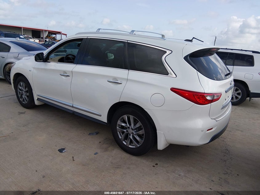2015 Infiniti Qx60 VIN 5N1AL0MN6FC550372 IAAI salvage auction — SIDE, Original (Texas), sold $1,150 on 2026-08-19 (photo 3)