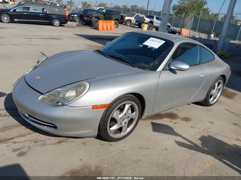2001 Porsche 911 VIN WP0AA29981S623368 IAAI salvage auction — RIGHT FRONT, Salvage (California), sold $6,000 on 2026-07-31 (photo 2)
