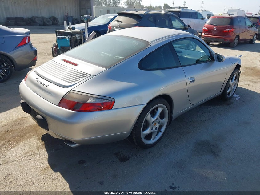 2001 Porsche 911 VIN WP0AA29981S623368 IAAI salvage auction — RIGHT FRONT, Salvage (California), sold $6,000 on 2026-07-31 (photo 4)