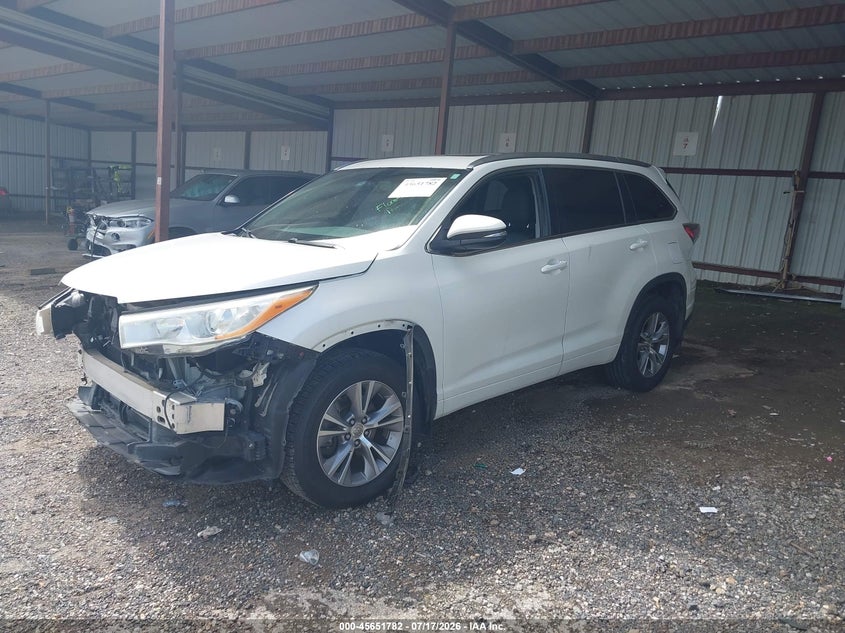2014 Toyota Highlander VIN 5TDKKRFH7ES028886 IAAI salvage auction — FRONT END, Salvage (Arkansas), sold $5,700 on 2026-08-05 (photo 2)