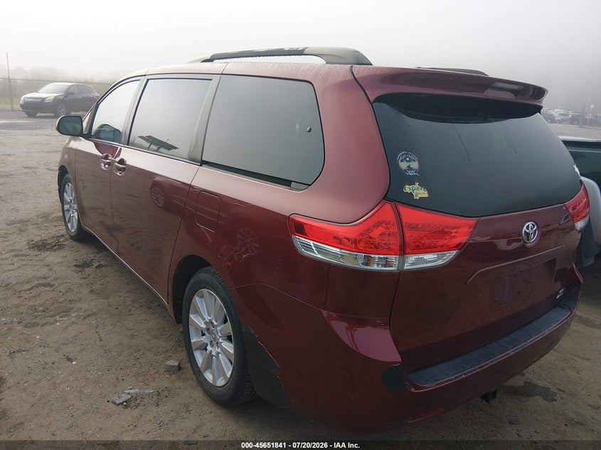 2013 Toyota Sienna VIN 5TDJK3DC5DS055941 IAAI salvage auction — NORMAL WEAR, Clear-Dealer Only (West Virginia), sold $25 on 2026-07-23 (photo 3)