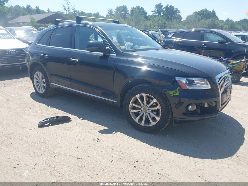 2015 Audi Q5 VIN WA1LFAFP0FA021420 IAAI salvage auction — FRONT END, Clear (Massachusetts), sold $2,700 on 2026-07-31 (photo 1)