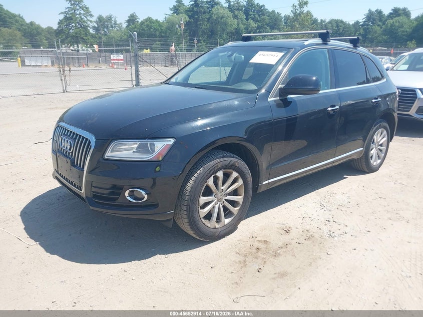 2015 Audi Q5 VIN WA1LFAFP0FA021420 IAAI salvage auction — FRONT END, Clear (Massachusetts), sold $2,700 on 2026-07-31 (photo 2)