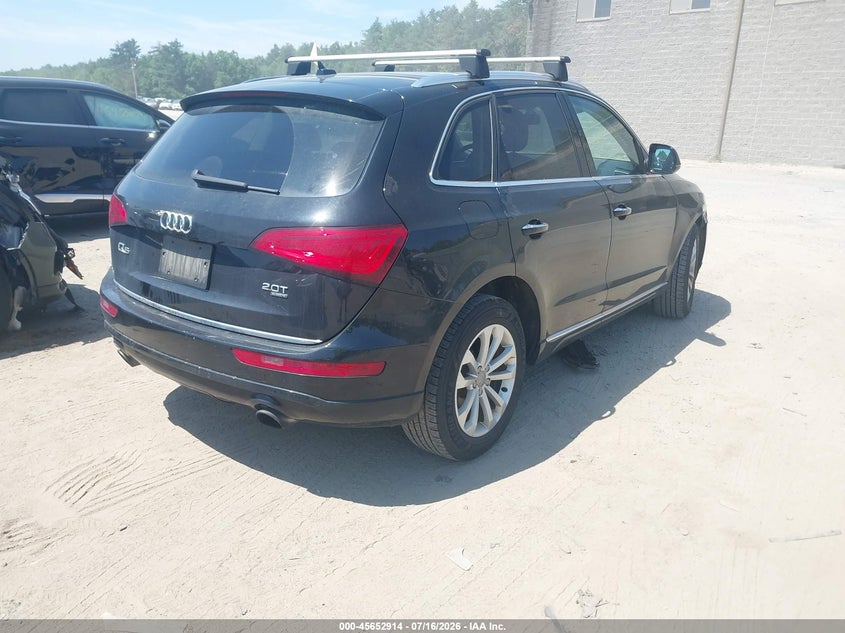 2015 Audi Q5 VIN WA1LFAFP0FA021420 IAAI salvage auction — FRONT END, Clear (Massachusetts), sold $2,700 on 2026-07-31 (photo 4)