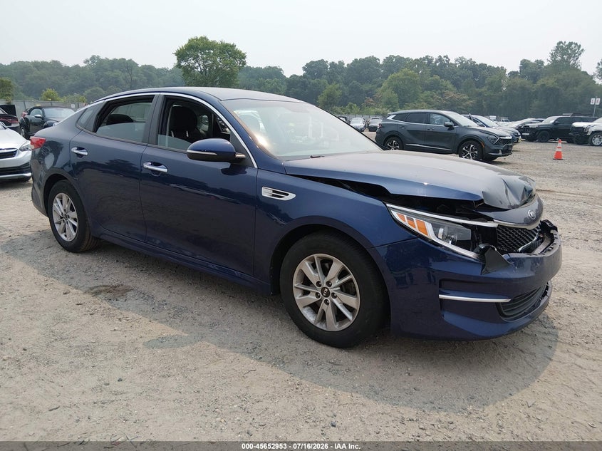 2018 Kia Optima VIN 5XXGT4L3XJG202363 IAAI salvage auction — NORMAL WEAR, Clear (New Jersey), sold $25 on 2026-07-21 (photo 1)