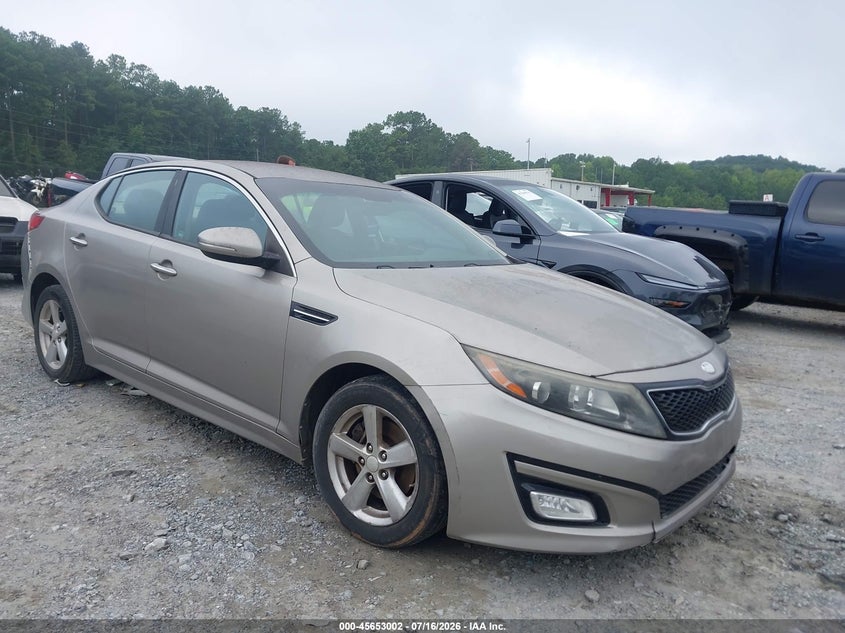 2015 Kia Optima VIN 5XXGM4A75FG449462 IAAI salvage auction — NORMAL WEAR, Clear (Georgia), sold $350 on 2026-07-28 (photo 1)