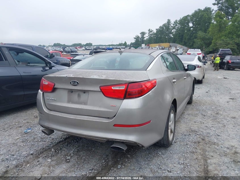 2015 Kia Optima VIN 5XXGM4A75FG449462 IAAI salvage auction — NORMAL WEAR, Clear (Georgia), sold $350 on 2026-07-28 (photo 4)