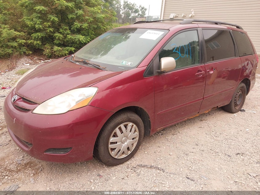2008 Toyota Sienna VIN 5TDZK23C88S171980 IAAI salvage auction — NORMAL WEAR, Clear (Pennsylvania), sold $175 on 2026-07-28 (photo 2)