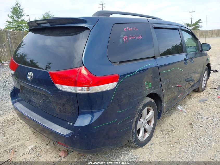 2011 Toyota Sienna VIN 5TDKK3DC2BS093855 IAAI salvage auction — SIDE, Clear (Virginia), sold $2,150 on 2026-07-29 (photo 4)