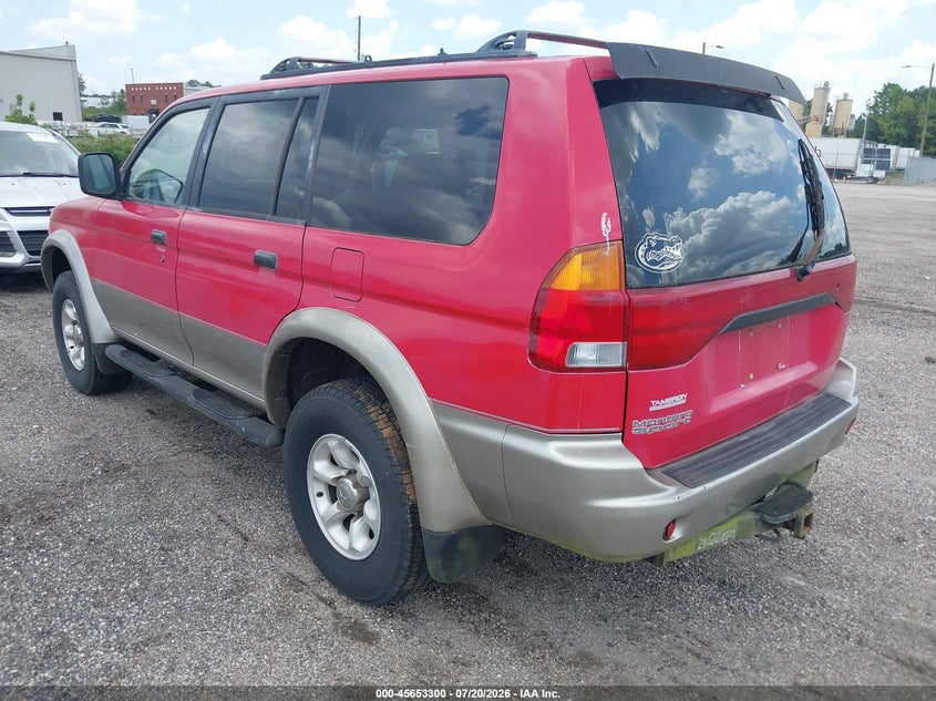 1998 Mitsubishi Montero VIN JA4LS31PXWP031044 IAAI salvage auction — NORMAL WEAR, Clear (Alabama), sold $125 on 2026-07-29 (photo 3)