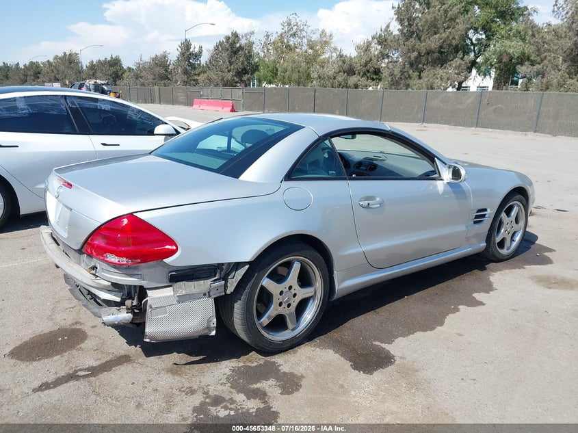2003 Mercedes-benz Sl-class VIN WDBSK75F03F020063 IAAI salvage auction — REAR END, Salvage (California), sold $1,600 on 2026-08-10 (photo 4)