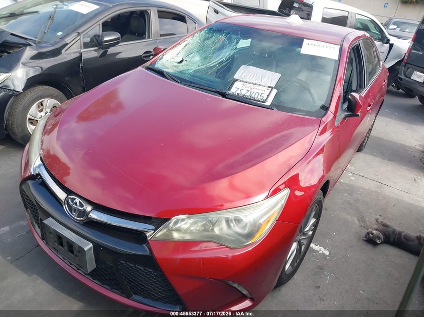 2016 Toyota Camry VIN 4T1BF1FKXGU588977 IAAI salvage auction — ROOF, Salvage Certificate (California), sold $3,800 on 2026-08-01 (photo 2)
