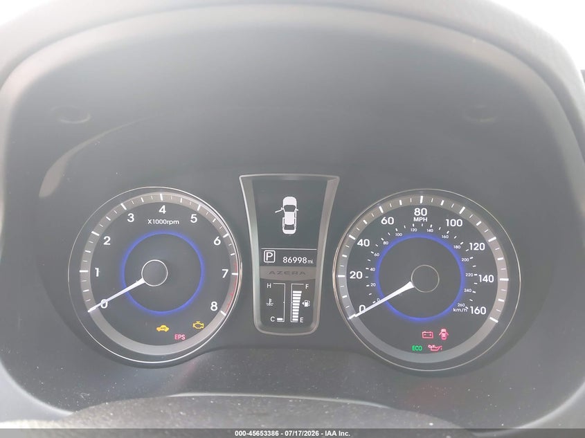 2013 Hyundai Azera VIN KMHFH4JGXDA230761 IAAI salvage auction — NORMAL WEAR, Clear - Dealer Only (California), sold $100 on 2026-07-28 (photo 7)