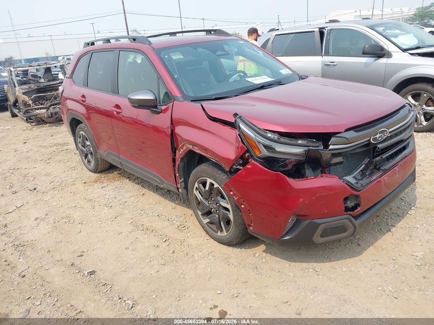 2025 Subaru Forester VIN JF2SLDRC2SH522168 IAAI salvage auction — FRONT END, Wait Title, sold $8,200 on 2026-08-27 (photo 1)