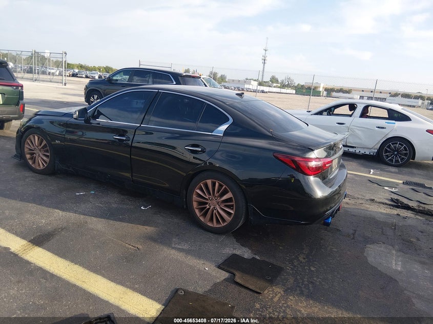 2019 Infiniti Q50 VIN JN1EV7APXKM519552 IAAI salvage auction — WATER/FLOOD, Wait Title, sold $1,500 on 2026-09-04 (photo 3)