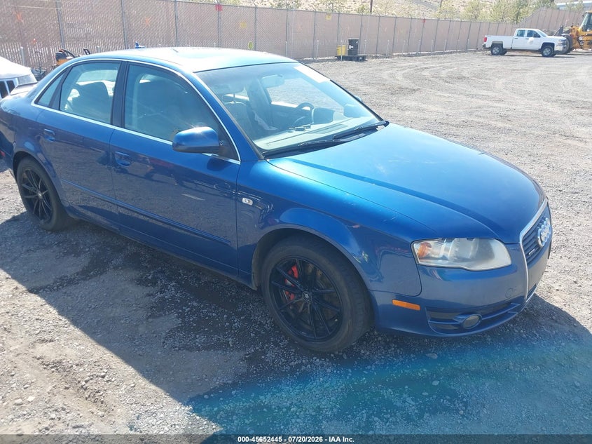 2007 Audi A4 VIN WAUDF78E37A161579 IAAI salvage auction — SIDE, Salvage (Nevada), sold $200 on 2026-08-06 (photo 1)