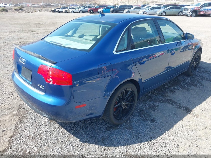2007 Audi A4 VIN WAUDF78E37A161579 IAAI salvage auction — SIDE, Salvage (Nevada), sold $200 on 2026-08-06 (photo 4)