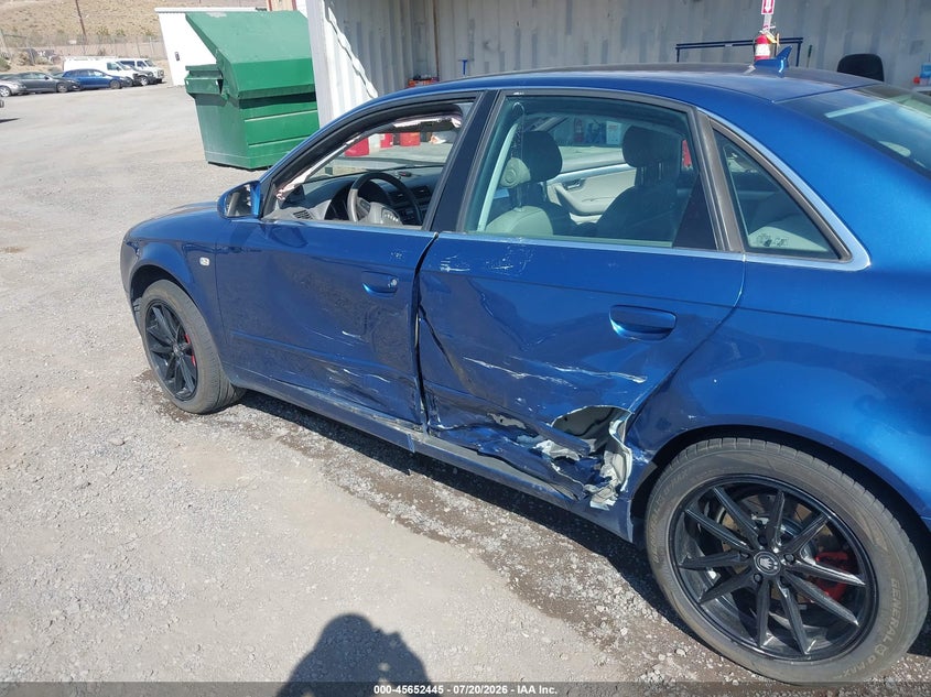 2007 Audi A4 VIN WAUDF78E37A161579 IAAI salvage auction — SIDE, Salvage (Nevada), sold $200 on 2026-08-06 (photo 6)