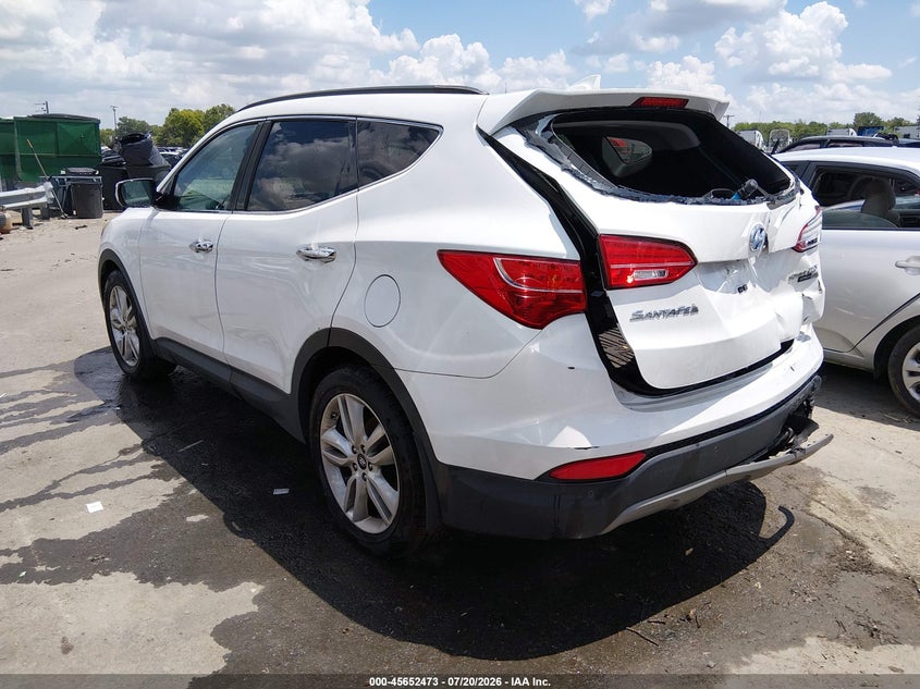 2016 Hyundai Santa fe VIN 5XYZWDLA8GG316056 IAAI salvage auction — REAR END, Salvage (North Carolina), sold $2,425 on 2026-08-25 (photo 3)