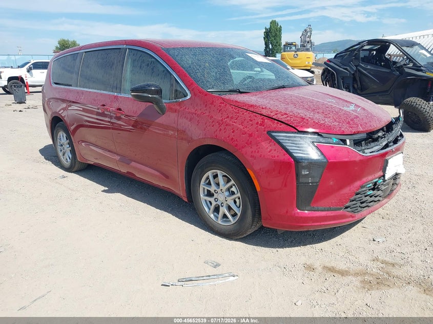 2027 Chrysler Pacifica VIN 2C4RC1BG8VR553216 IAAI salvage auction — FRONT END, Enterprise Vehicles Clear Only (Montana), sold $22,500 on 2026-07-30 (photo 1)