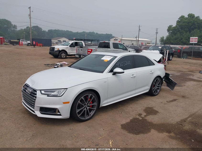 2018 Audi S4 VIN WAUC4AF47JA003133 IAAI salvage auction — REAR END, Clear (Indiana), sold $7,200 on 2026-08-25 (photo 2)