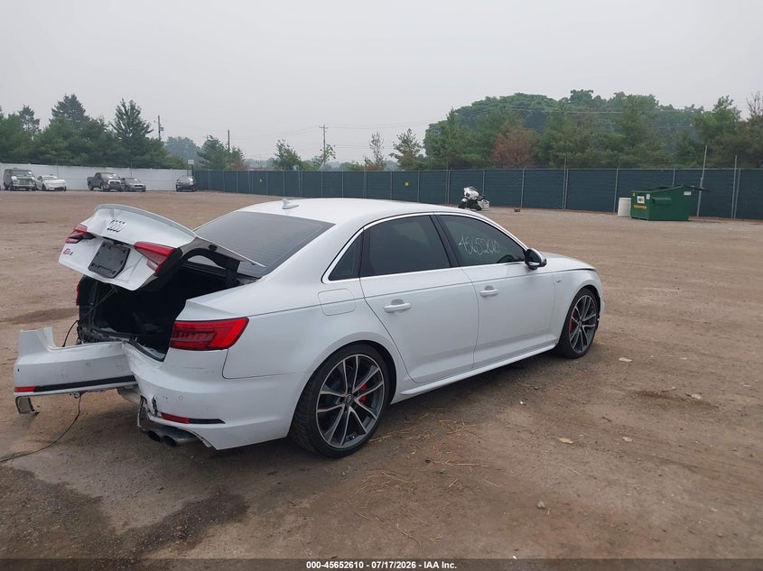 2018 Audi S4 VIN WAUC4AF47JA003133 IAAI salvage auction — REAR END, Clear (Indiana), sold $7,200 on 2026-08-25 (photo 4)