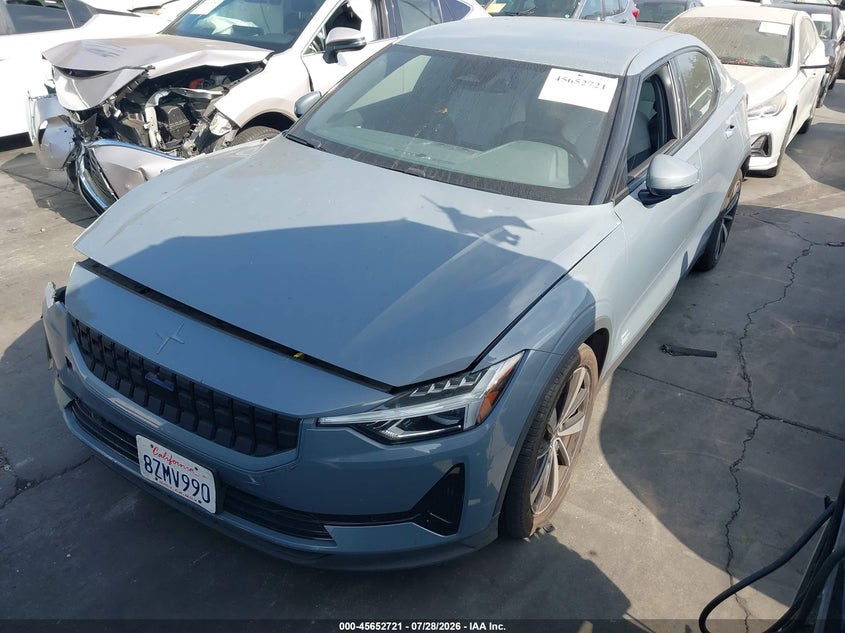 2022 Polestar 2 VIN LPSED3KA8NL055957 IAAI salvage auction — RIGHT FRONT, Wait Title, sold $7,300 on 2026-08-19 (photo 2)