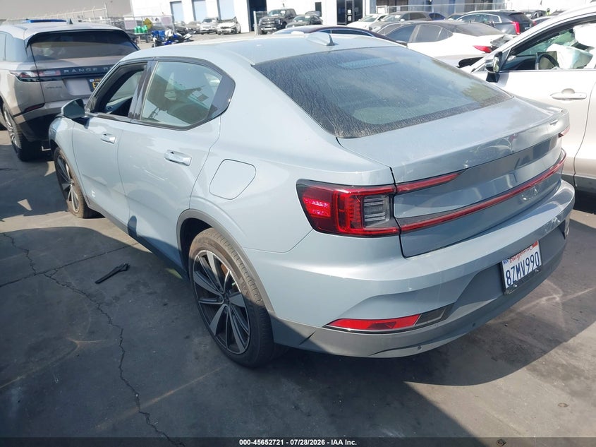 2022 Polestar 2 VIN LPSED3KA8NL055957 IAAI salvage auction — RIGHT FRONT, Wait Title, sold $7,300 on 2026-08-19 (photo 3)