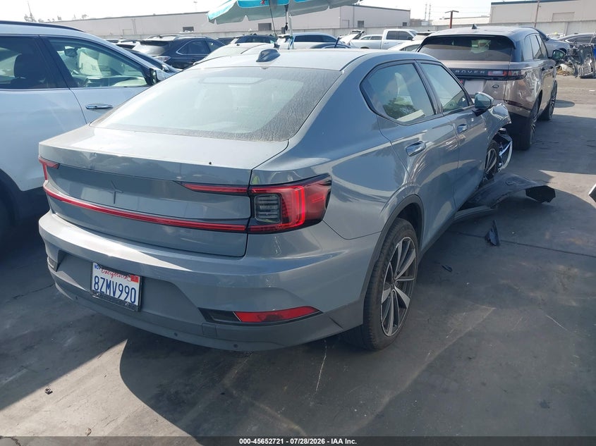 2022 Polestar 2 VIN LPSED3KA8NL055957 IAAI salvage auction — RIGHT FRONT, Wait Title, sold $7,300 on 2026-08-19 (photo 4)