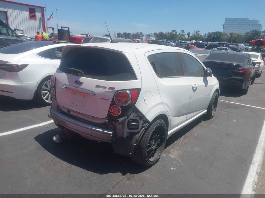 2013 Chevrolet SONIC VIN 1G1JG6SB6D4235916 IAAI salvage auction — REAR END, Salvage (California), sold $725 on 2026-09-06 (photo 4)