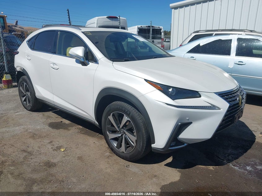 2021 Lexus Nx VIN JTJGARDZ2M5023780 IAAI salvage auction — REAR END, Salvage Title, sold $9,600 on 2026-08-02 (photo 1)