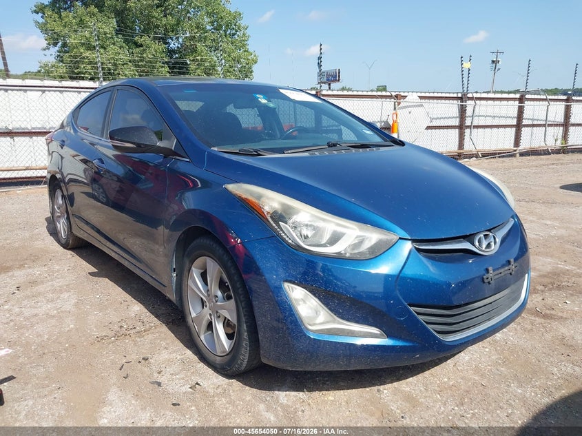 2016 Hyundai Elantra VIN KMHDH4AE4GU564616 IAAI salvage auction — NORMAL WEAR, Clear-Dealer Only (Texas), sold $800 on 2026-07-29 (photo 1)